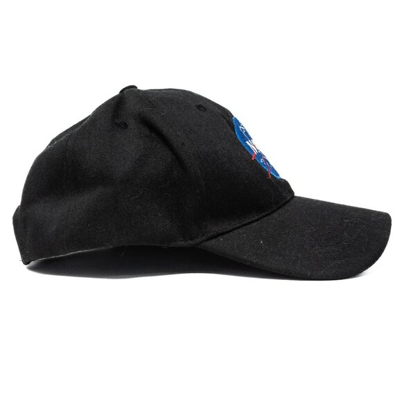 NASA Logo Black Baseball Cap Adjustable Strapback - Picture 2 of 5